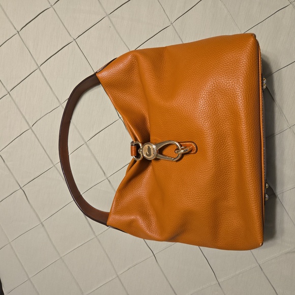 Dooney and Bourke Caramel Logo Lock shoulder bag - Picture 2 of 10